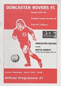Doncaster Rovers v Notts County 13-Apr-1998