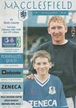 Macclesfield Town v Notts County 28-Feb-1998