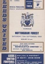 Leeds United v Nottingham Forest 10-Sep-1966