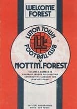 Luton Town v Nottingham Forest 31-Jan-1976