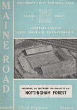 Manchester City v Nottingham Forest 03-Dec-1966