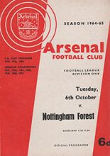 Arsenal v Nottingham Forest 06-Oct-1964