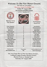 Ilkeston Town v Nottingham Forest 08-Aug-2008