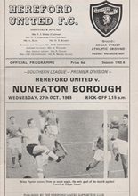 Hereford United v Nuneaton Borough 27-Oct-1965