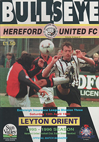 Hereford United v Leyton Orient 13-Apr-1996