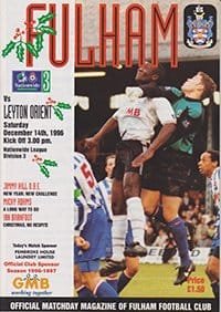 Fulham v Leyton Orient 14-Dec-1996
