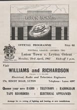 Luton Town v Leyton Orient 23-Apr-1962