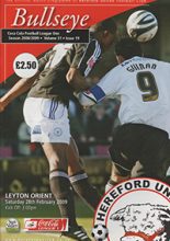 Hereford United v Leyton Orient 28-Feb-2009