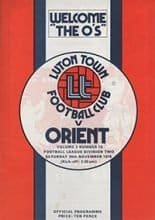 Luton Town v Leyton Orient 29-Nov-1975