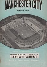 Manchester City v Leyton Orient 06-Oct-1962