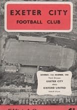 Exeter City v Oxford United 11-Dec-1965
