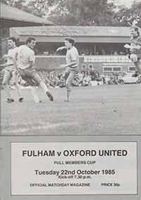 Fulham v Oxford United 22-Oct-1985