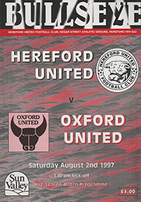 Hereford United v Oxford United 02-Aug-1997