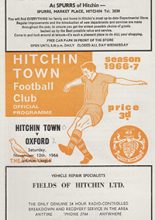 Hitchin Town v Oxford City 12-Nov-1966