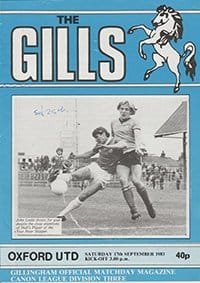 Gillingham v Oxford United 17-Sep-1983