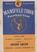 Mansfield Town v Oxford United 01-Jan-1966