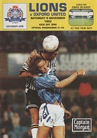 Millwall v Oxford United 06-Nov-1993