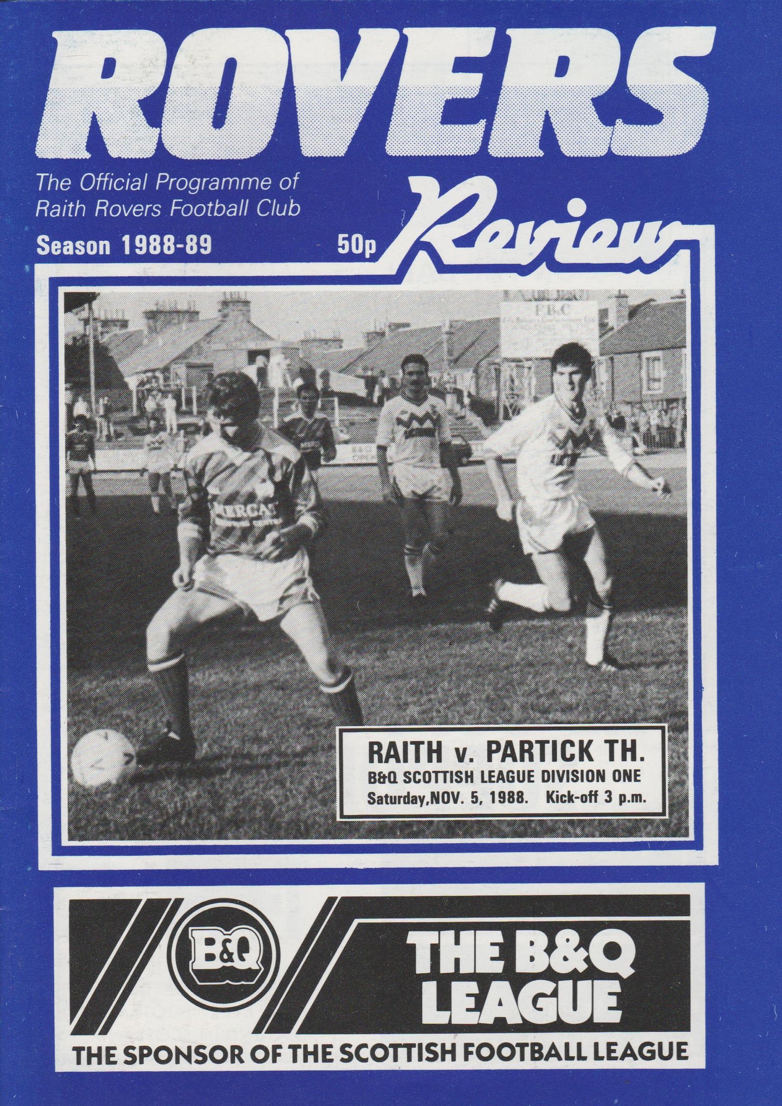 Raith Rovers v Partick Thistle 05-Nov-1988