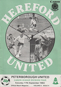 Hereford United v Peterborough United 17-Sep-1983