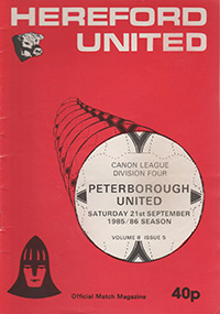 Hereford United v Peterborough United 21-Sep-1985