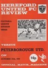 Hereford United v Peterborough United 25-Oct-1975