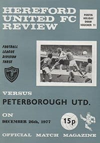 Hereford United v Peterborough United 26-Dec-1977