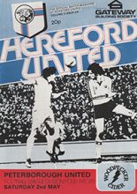 Hereford United v Peterborough United 02-May-1981