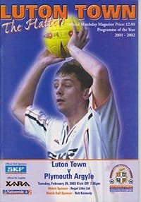 Luton Town v Plymouth Argyle 25-Feb-2003
