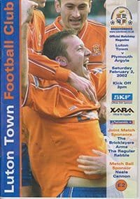 Luton Town v Plymouth Argyle 02-Feb-2002