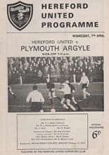 Hereford United v Plymouth Argyle 07-Apr-1965