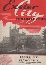 Exeter City v Plymouth Argyle 08-Feb-1958