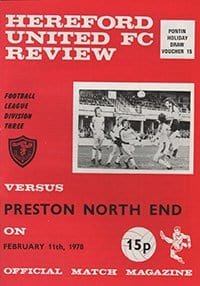 Hereford United v Preston North End 11-Feb-1978