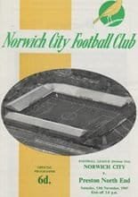 Norwich City v Preston North End 13-Nov-1965