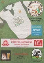 Hereford United v Preston North End 20-Aug-1994