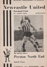 Newcastle United v Preston North End 21-Sep-1963