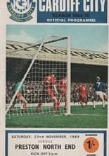 Cardiff City v Preston North End 22-Nov-1969