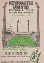 Newcastle United v Preston North End 23-Dec-1961