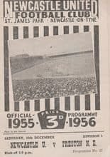 Newcastle United v Preston North End 24-Dec-1955