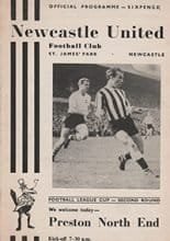 Newcastle United v Preston North End 25-Sep-1963