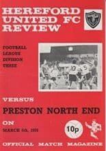 Hereford United v Preston North End 06-Mar-1976