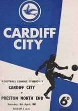 Cardiff City v Preston North End 08-Apr-1967