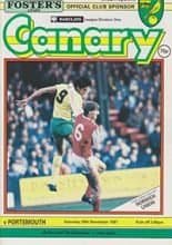 Norwich City v Portsmouth 28-Nov-1987