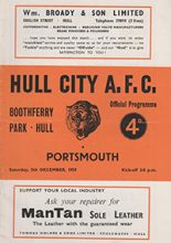 Hull City v Portsmouth 05-Dec-1959