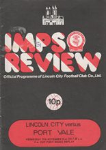 Lincoln City v Port Vale 27-Nov-1974