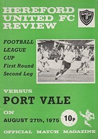 Hereford United v Port Vale 27-Aug-1975