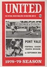 Hereford United v Port Vale 30-Sep-1978