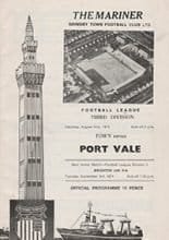 Grimsby Town v Port Vale 31-Aug-1974