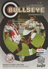Hereford United v Port Vale 09-Oct-2010