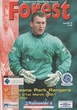 Nottingham Forest v Queens Park Rangers 31-Mar-2001