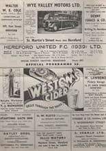 Hereford United v Queens Park Rangers 07-Dec-1957